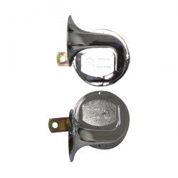 Twin Seashell Chrome Classic Horns 12V